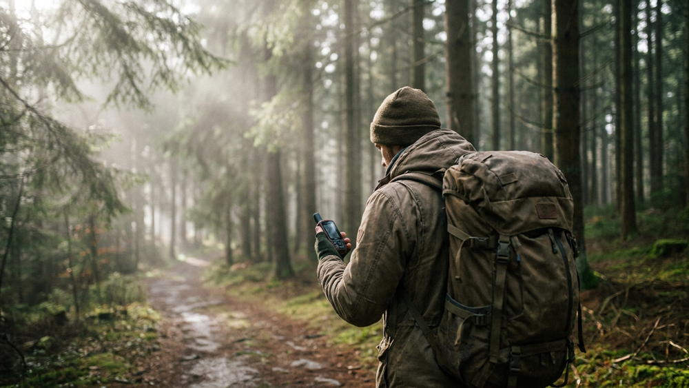 Portable GPS tracker for hiking