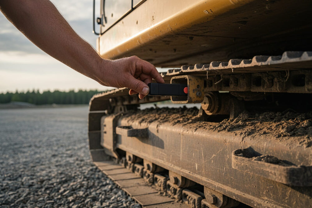 Gps tracker for equipment shown in a real-world use case