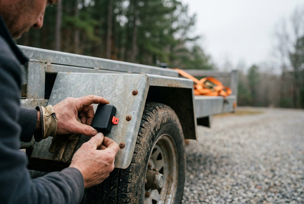 gps tracker for farm equipment mounted on farm machinery in a field