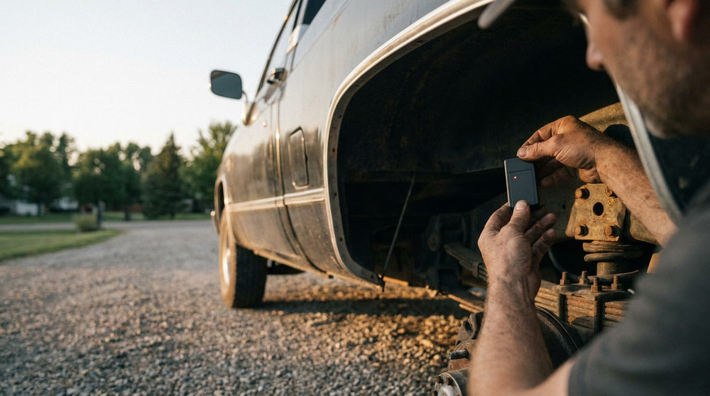 Comparing GPS tracker pricing plans on a laptop