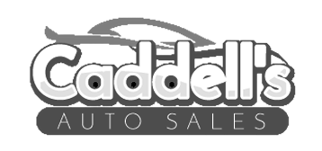 Logo of Caddell's Auto Sales with a car illustration above the text on a white background