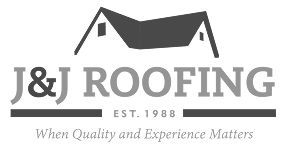 J&J Roofing logo with text 'When Quality and Experience Matters' on a white background