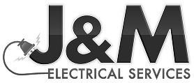 Logo of J&M Electrical Services with a stylized design.