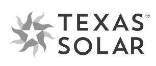 Texas Solar logo with star design on a white background