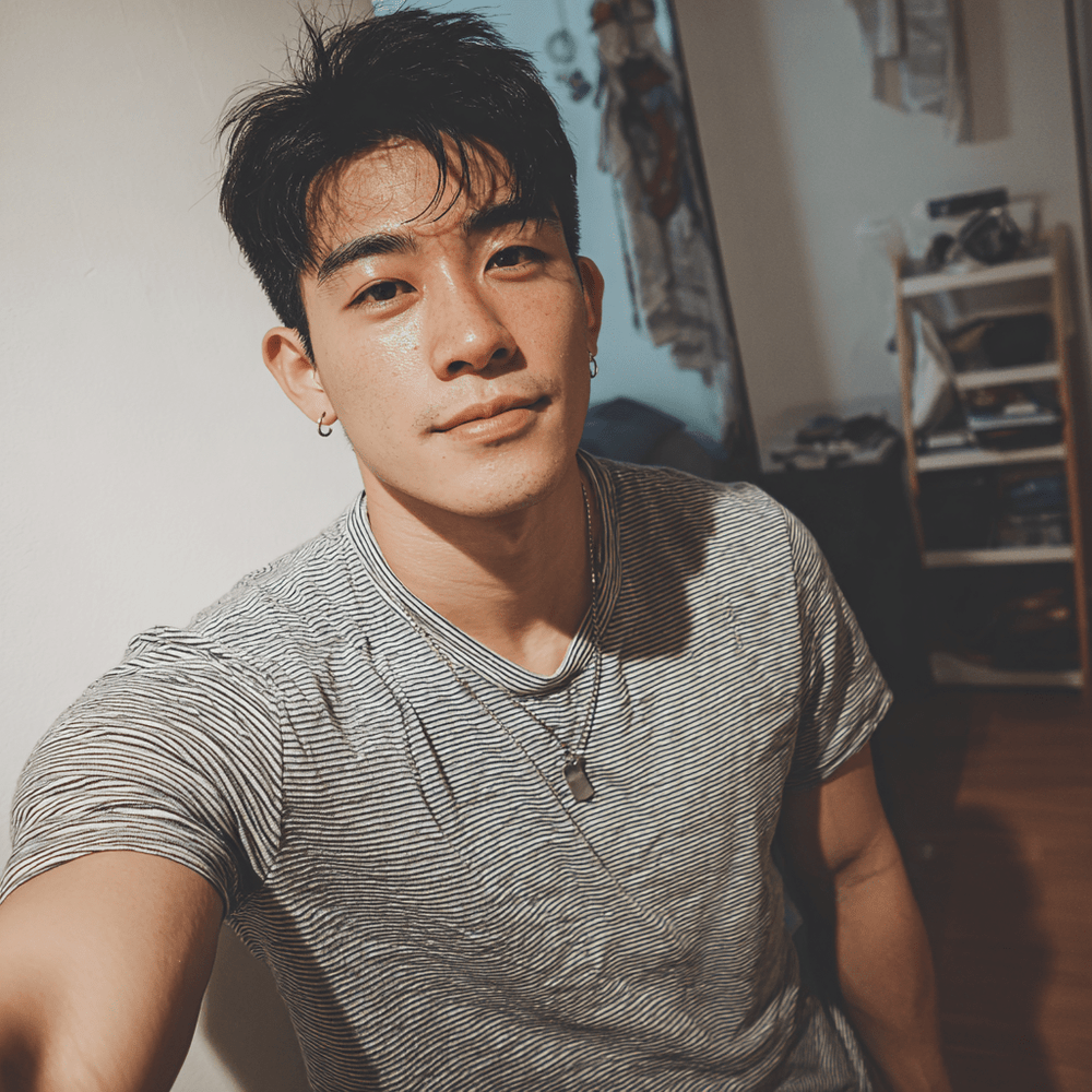 Man takes selfie in the apartment
